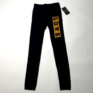 Coco Limon Fleece-Lined LOVE Leggings NWT